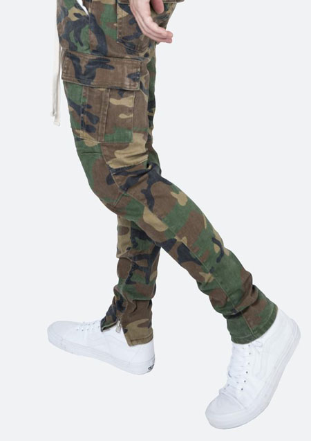 mnml CARGO DRAWCORD PANTS | WOODLAND CAMO