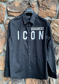 DSQUARED2 BE ICON DROP SHIRT | 900BLACK  | MEN