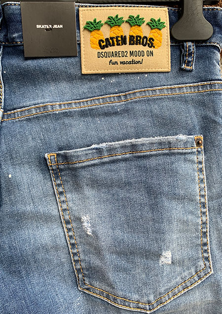 DSQUARED2 LIGHT MIAMI WASH SKATER JEANS | 470 INDIGO | MEN