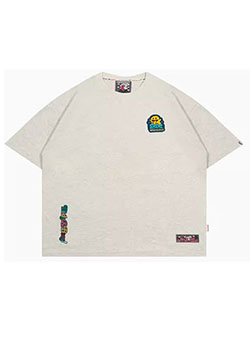 GRAF&WU SS 1 point TEE | L-Gray/SeaGhost