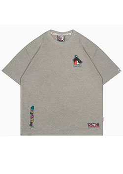 GRAF&WU SS 1 point TEE | Gray/Whale