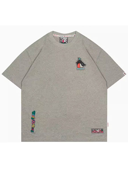 GRAF&WU SS 1 point TEE | Gray/Whale