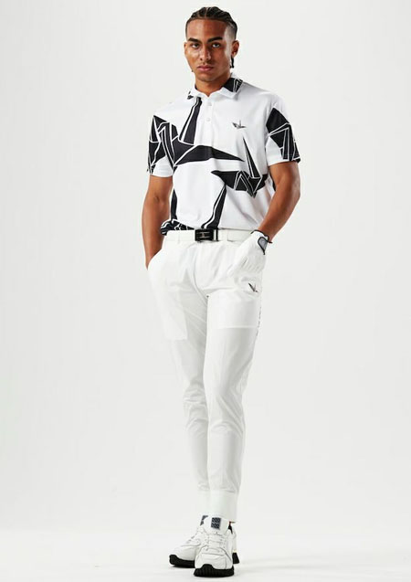 1PIU1UGUALE3 GOLF SS POLO ORIGAMI CRANE | 10WHITE | MEN