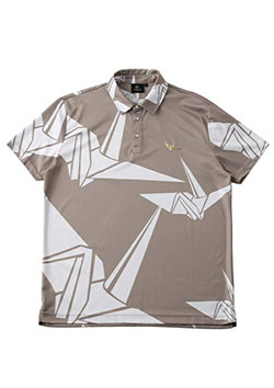 1PIU1UGUALE3 GOLF SS POLO ORIGAMI CRANE | 25BEIGE | MEN