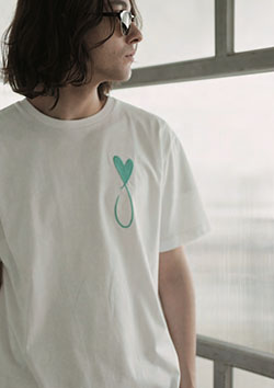 Maison Honore Tiphanie Big Logo T-Shirt | White x Blue 