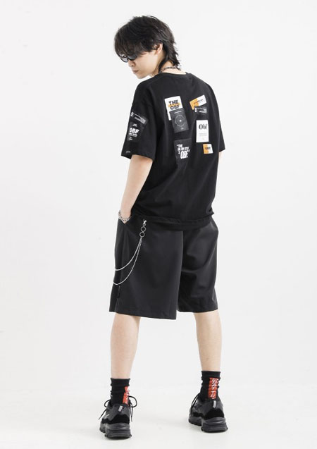 MWM DOUBLE CHAIN SHORTS | 3-BLACK