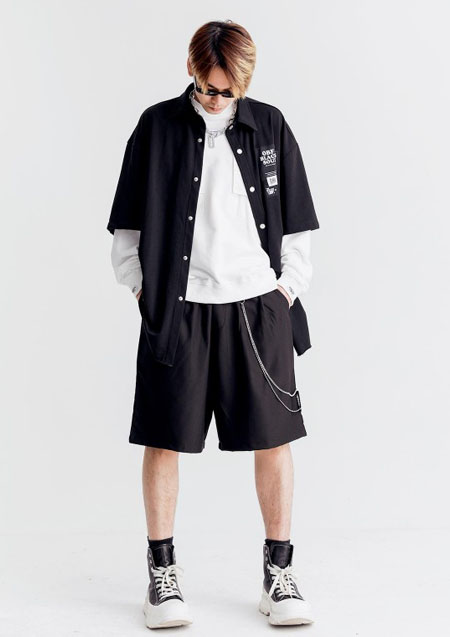 MWM DOUBLE CHAIN SHORTS | 3-BLACK