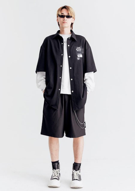 MWM DOUBLE CHAIN SHORTS | 3-BLACK