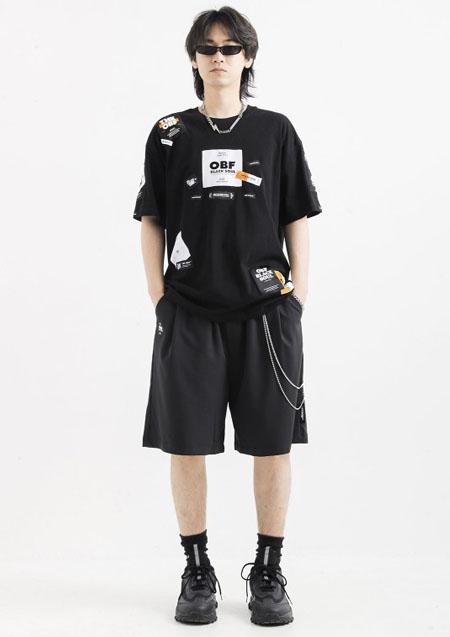 MWM DOUBLE CHAIN SHORTS | 3-BLACK