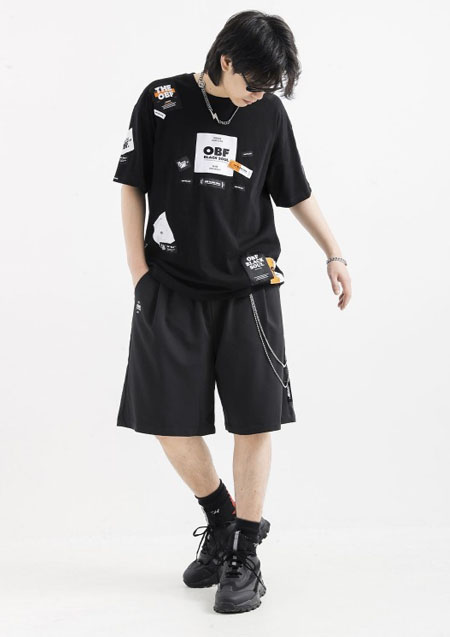 MWM DOUBLE CHAIN SHORTS | 3-BLACK