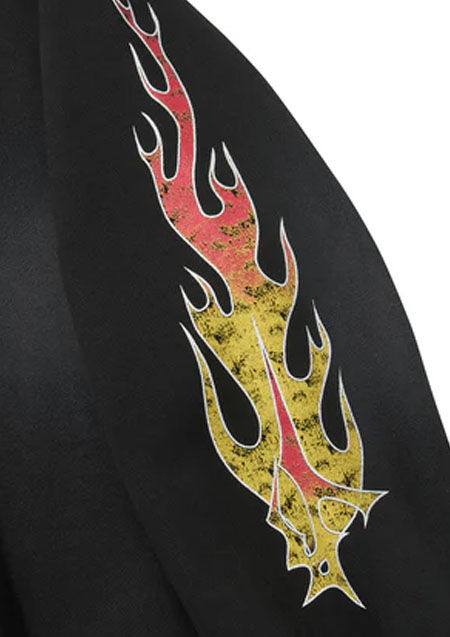 LIBERE FLAME BEADS HOODIE | BLACK