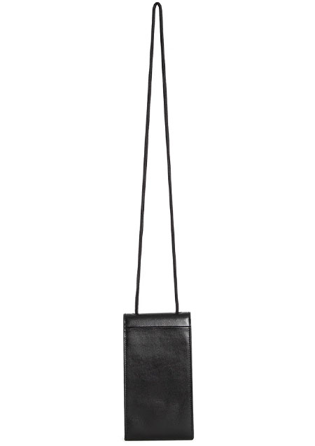 Palm Angels Logo Printed Foldover Top Phone Bag | 1001BLACK