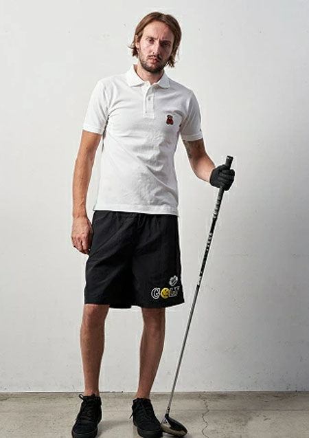 STUD MUFFIN ナイロングランクロス GOLFスマイリーサガラショートパンツ | BLACK