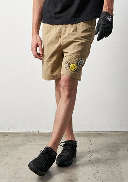 STUD MUFFIN ナイロングランクロス GOLFスマイリーサガラショートパンツ | BEIGE