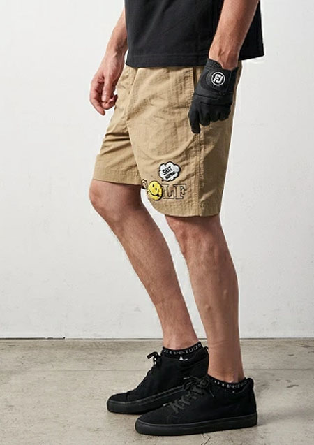 STUD MUFFIN ナイロングランクロス GOLFスマイリーサガラショートパンツ | BEIGE