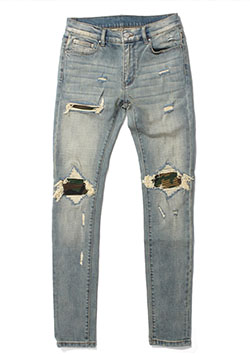mnml X204 CAMO STRETCH DENIM | BLUE															
