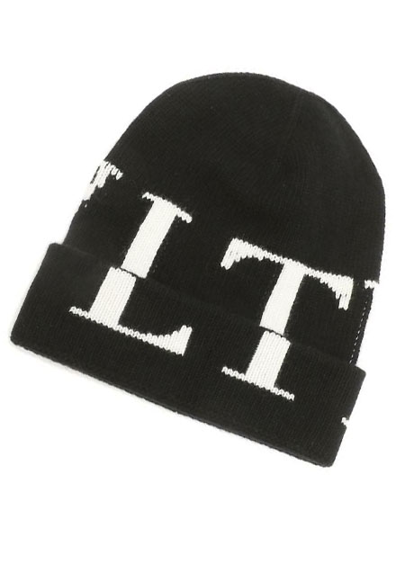 VALENTINO cashmere wool knit cap | 0NA BLACK | UNISEX