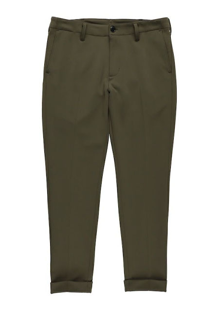 1PIU1UGUALE3 RIB TAPERED SLACKS | 67KHAKI