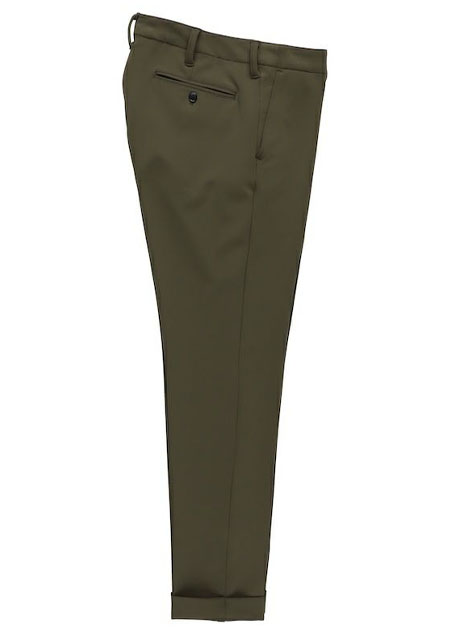 1PIU1UGUALE3 RIB TAPERED SLACKS | 67KHAKI