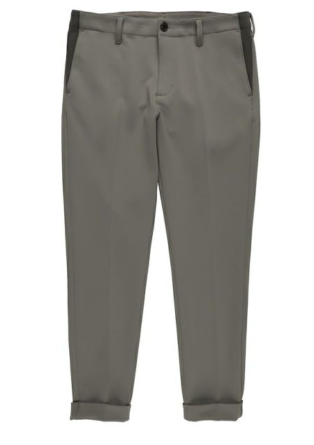 1PIU1UGUALE3 RIB TAPERED SLACKS | 95GRAY