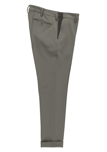 1PIU1UGUALE3 RIB TAPERED SLACKS | 95GRAY