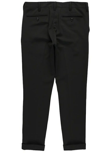 1PIU1UGUALE3 RIB TAPERED SLACKS | 99BLACK