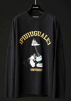 1PIU1UGUALE3 SPORT THE UNIVERSITY RELUX LOSE CREW VINTAGE | 99BLACK