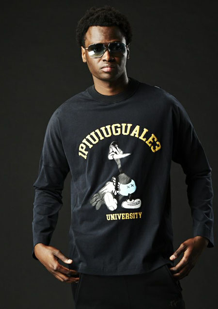 1PIU1UGUALE3 SPORT THE UNIVERSITY RELUX LOSE CREW VINTAGE | 99BLACK