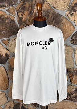 MONCLER LOGO L/S TEE | 034WHITE