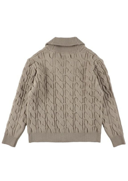 1PIU1UGUALE3 SHAWL ZIP CARDIGAN | BEIGE