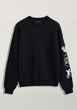 Y-3 GRAPHIC CREW SWEAT | BLACK
