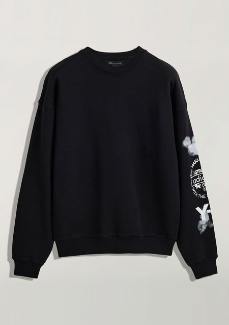 Y-3 GRAPHIC CREW SWEAT | BLACK