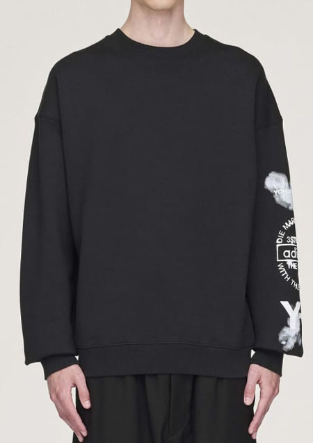 Y-3 GRAPHIC CREW SWEAT | BLACK