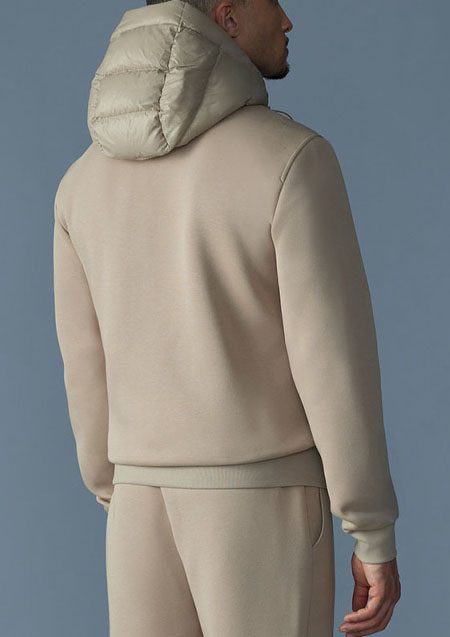 MACKAGE HYBRID DOWN HOODIE JACKET FRANK-R | Light Camel | MENS