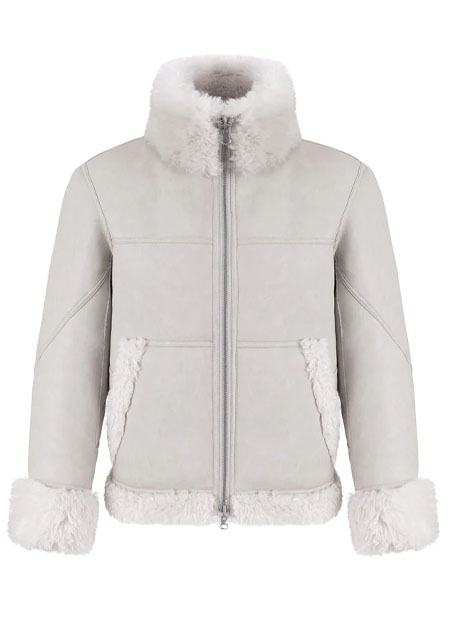 URBANCODE Reversible Aviator Jacket in Chalky | CHALKY