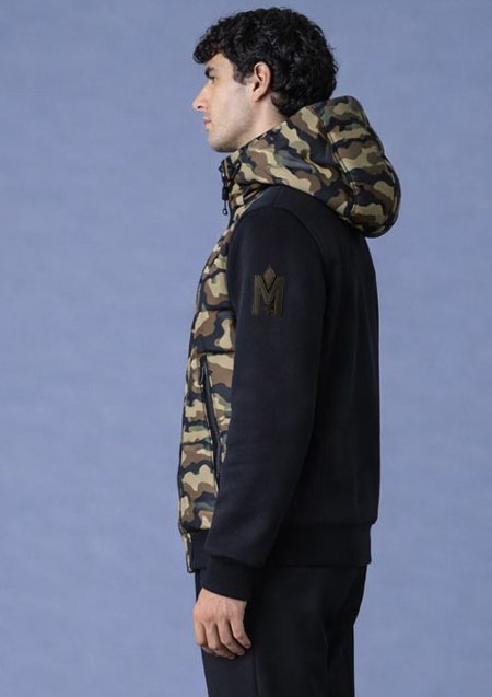 MACKAGE HYBRID DOWN HOODIE JACKET FRANK-CAMO | CAMO | MENS