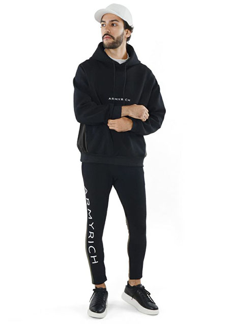 ARMYRICH ナイロン切替ボンディングオーバーサイズパーカーセットアップ | BLACK