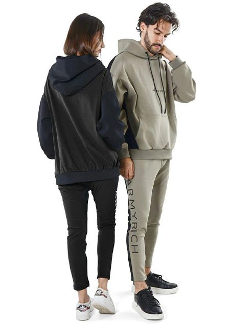 ARMYRICH ナイロン切替ボンディングオーバーサイズパーカーセットアップ | BLACK