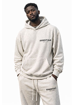 FOG ESSENTIALS 22SS BACK LOGO SWEAT HOODIE | LT/OATMEAL