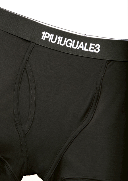 1PIU1UGUALE3 BOXER SHORTS | 99BLACK