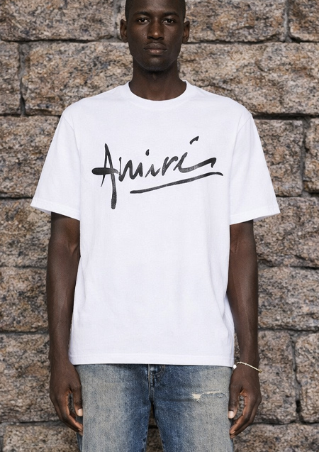 AMIRI SCRIPT TEE | 100WHITE