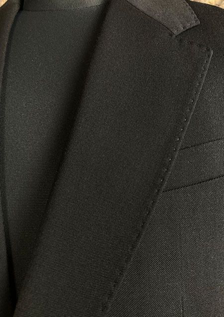 AMI PARIS TWO BUTTONS JACKET | WOOL TRICOTINE BLACK