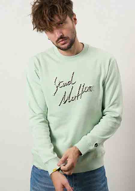 STUD MUFFIN ヘビーウエイト裏毛パイル パールロゴ スエットシャツ | MINT