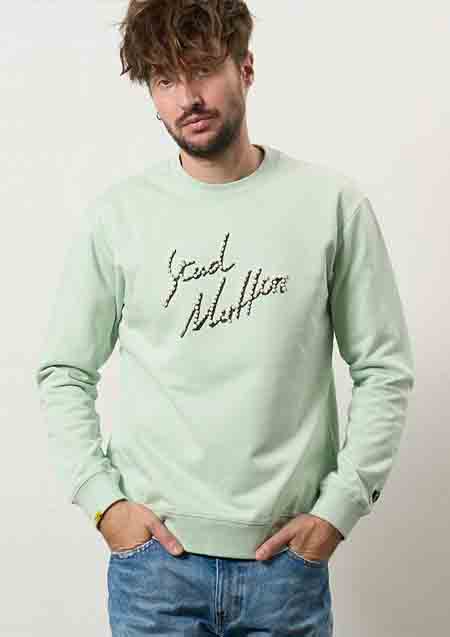 STUD MUFFIN ヘビーウエイト裏毛パイル パールロゴ スエットシャツ | MINT