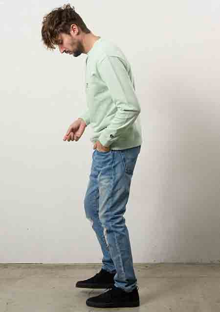 STUD MUFFIN ヘビーウエイト裏毛パイル パールロゴ スエットシャツ | MINT