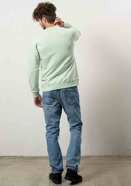 STUD MUFFIN ヘビーウエイト裏毛パイル パールロゴ スエットシャツ | MINT