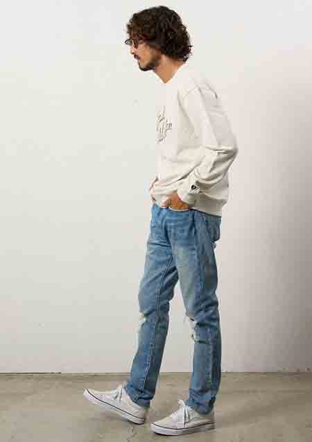 STUD MUFFIN ヘビーウエイト裏毛パイル パールロゴ スエットシャツ | OAT