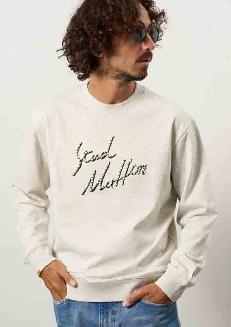 STUD MUFFIN ヘビーウエイト裏毛パイル パールロゴ スエットシャツ | OAT