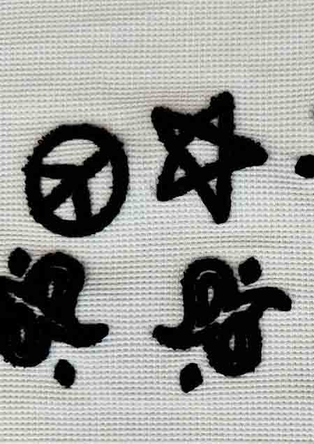 STUD MUFFIN ヘビーウエイトコットンワッフル ペイズリーサガラジップパーカー | WHITE