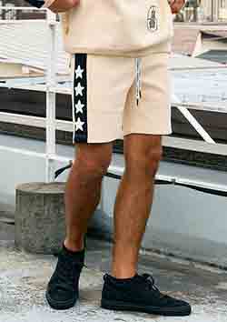 STUD MUFFIN TRストレッチポンチ ラインストーン ターゲットベアラインショートパンツ | OFF WHITE